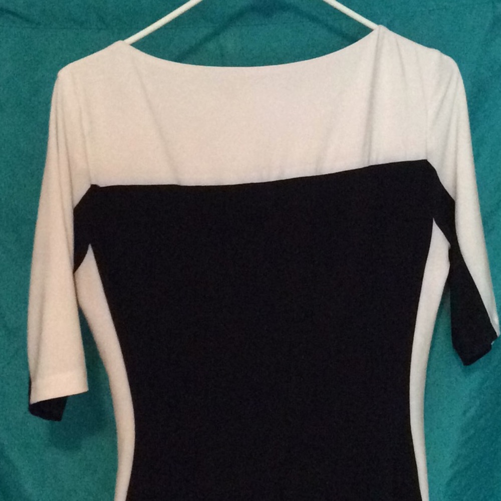 Ralph Lauren Dress size 6 black and ivory.     B35 - Picture 4 of 4